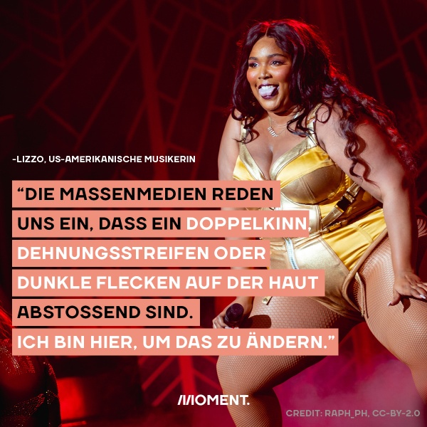 Die Sängerin Lizzo. Davor: 