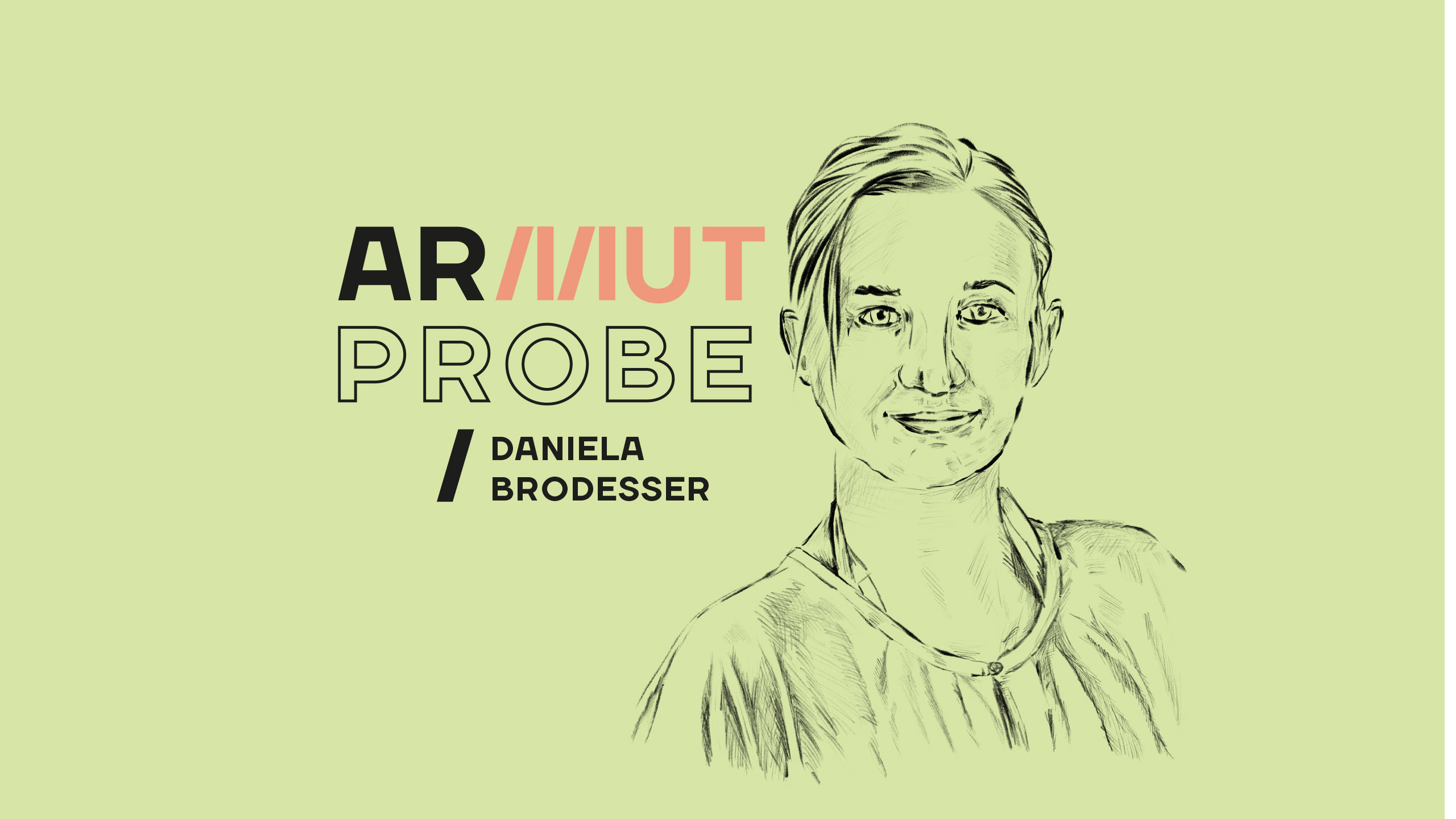 Daniela Brodesser und ihre neue Kolumne: Armutprobe. Das Cover zeigt Brodessers skizziertes Porträt.