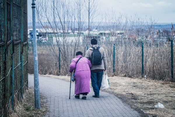 Grenzübergang Medyka: Menschen aus der Ukraine flüchten nach Polen