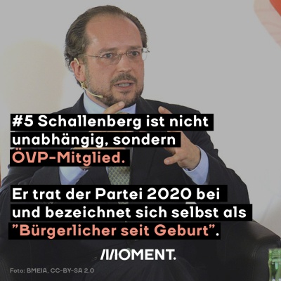 Schallenberg ist nicht unabhängig, sondern ÖVP-Mitglied