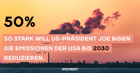 50% - Um so viel möchte der US-Präsident Joe Biden die Emissionen der USA bis 2030 reduzieren