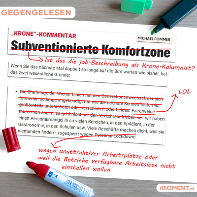 Gegengelesen: Kommentar von Michael Pommer in der Krone zur Mindestsicherung