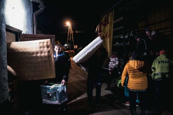 Narol: Hilfslieferungen kommen in einem Lager nahe der polnisch-ukrainischen Grenze an