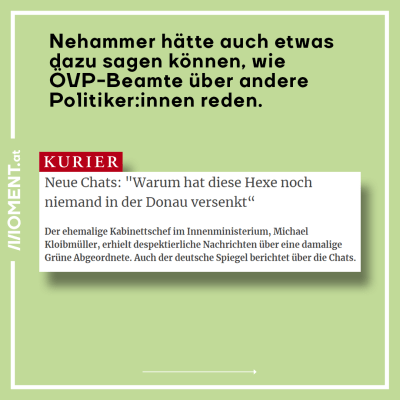 Nehammer hätte auch etwas dazu sagen können, wie ÖVP-Beamte über andere Politiker:innen reden.