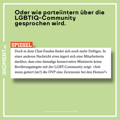 Zum Ton gegenüber der LGBTIQ-Community.