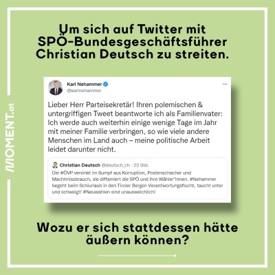 Um einen Tweet von Christian Deutsch.