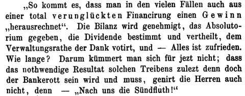 Zitat von Schäffler passend zu Benkos Praxis aus dem Jahr 1874.