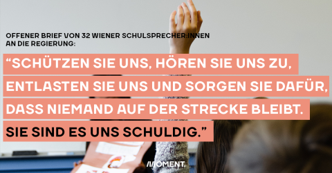 32 Schulsprecher:innen haben einen offenen Brief an die Regierung verfasst