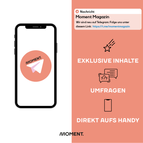 Der telegram-Kanal des Moment Magazins