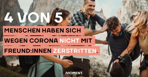4 von 5 Menschen in Österreich haben sich wegen Corona gar nicht mit Freund:innen zerstritten