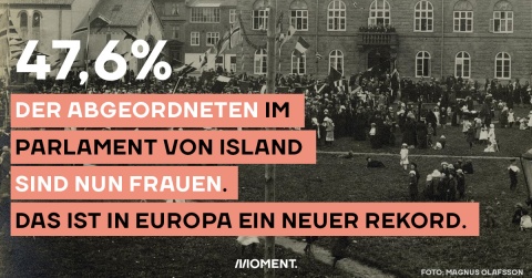 47,6% der Parlamentarier:innen in Island sind nun Frauen