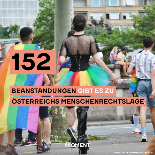 152 Beanstandungen gibt es zu Österreichs Menschenrechtslage. 