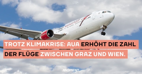 Die Aua fliegt von Graz nach Wien