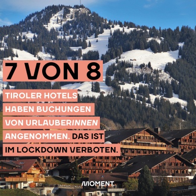 7 von 8 Hotels blieben in Tirol offen