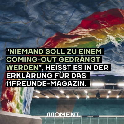 Homosexualität im Fußball: Niemand soll zu einem Coming-out gedrängt werden, heißt es in einer Erklärung im 11Freunde Magazin