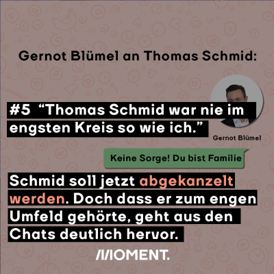 Thomas Schmid gehörte trotzdem zum engen Umfeld