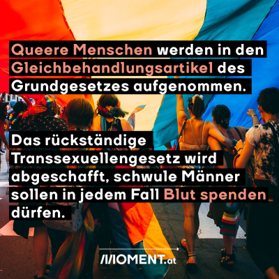 Queere Menschen werden rechtlich besser gestellt