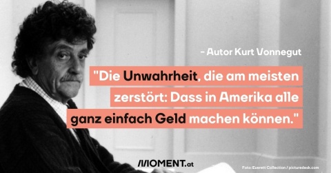 Kurt Vonnegut ist zu sehen.