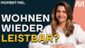 Moment mal zur Mietpreisbremse: Barbara Blaha schaut grinsend in die Kamera, darüber die Frage: 