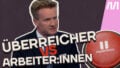 Georg Knill beim Reden in einem Interview. Darüber eine rote 