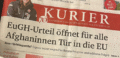 Die Kurier-Headline im Oktober 2024: