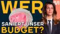 Budget in Österreich: Wer zahlt dafür? Barbara Blaha sitzt neben einem verwundeten Sparschwein am Thumbnail